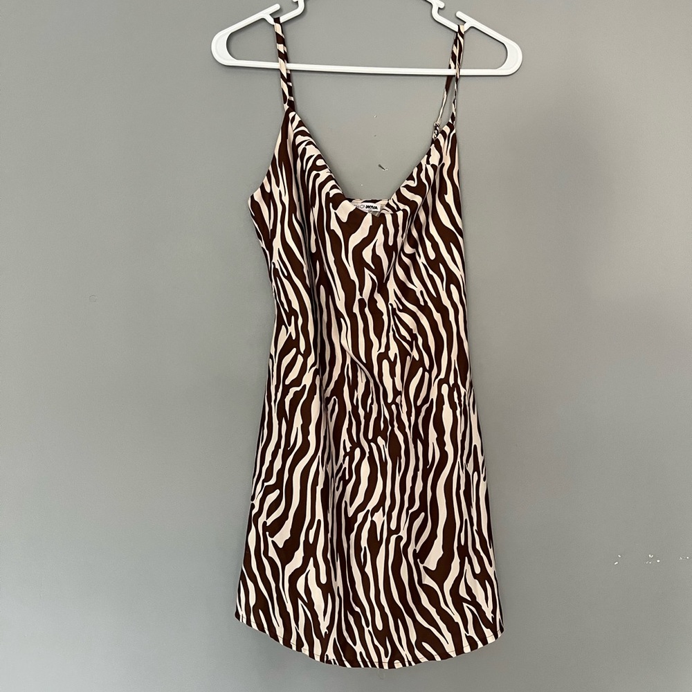 Fashion nova brown zebra print dress